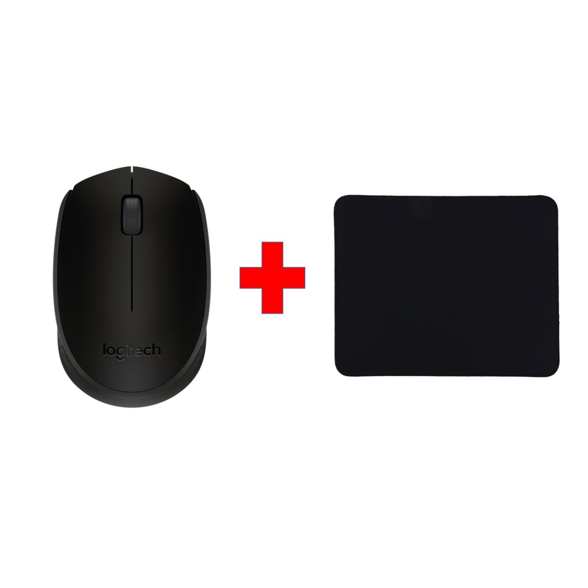 LOGITECH - Mouse Logitech M170 Negro Inalámbrico + PAD MOUSE