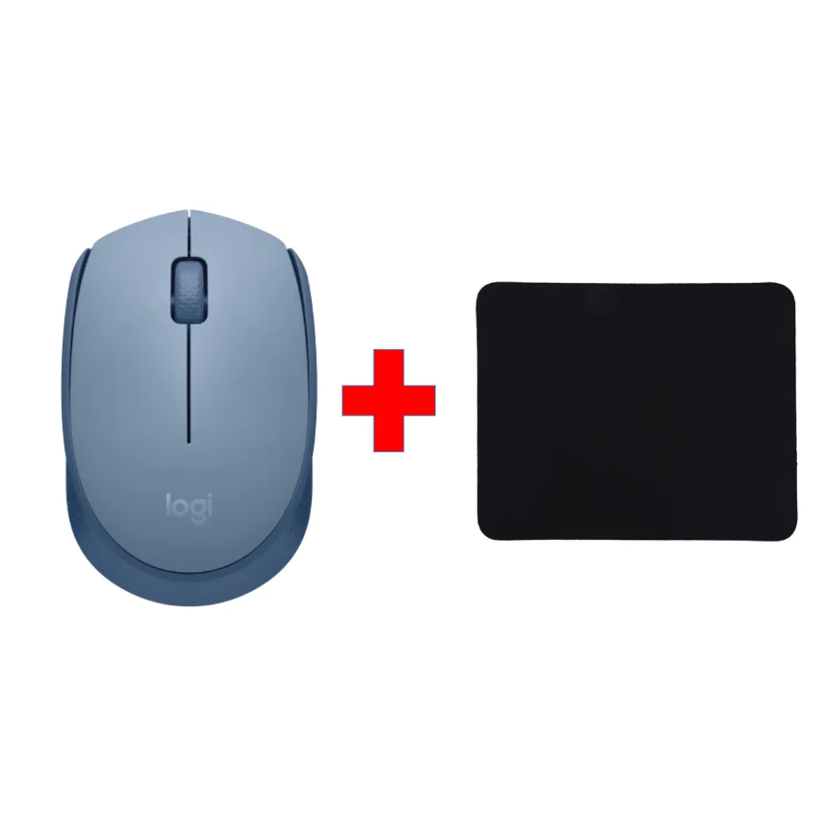 LOGITECH - Mouse Logitech M170 Celeste Inalámbrico + PAD MOUSE