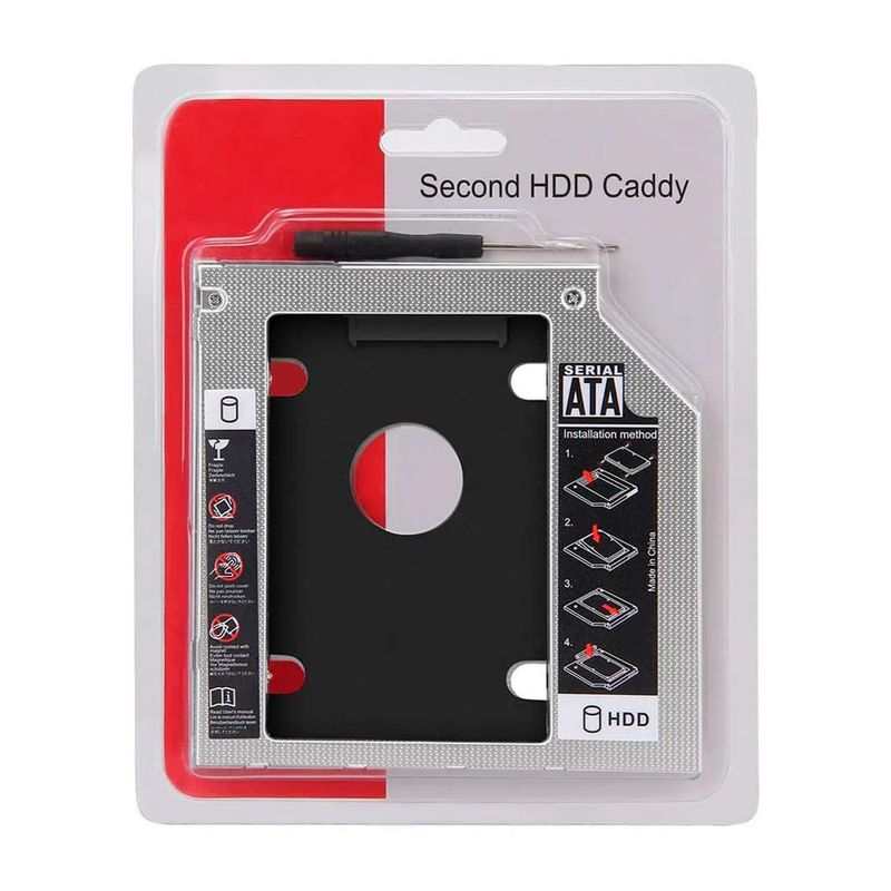 GENERICO - Adaptador Caddy HDD Slim 9.5 mm