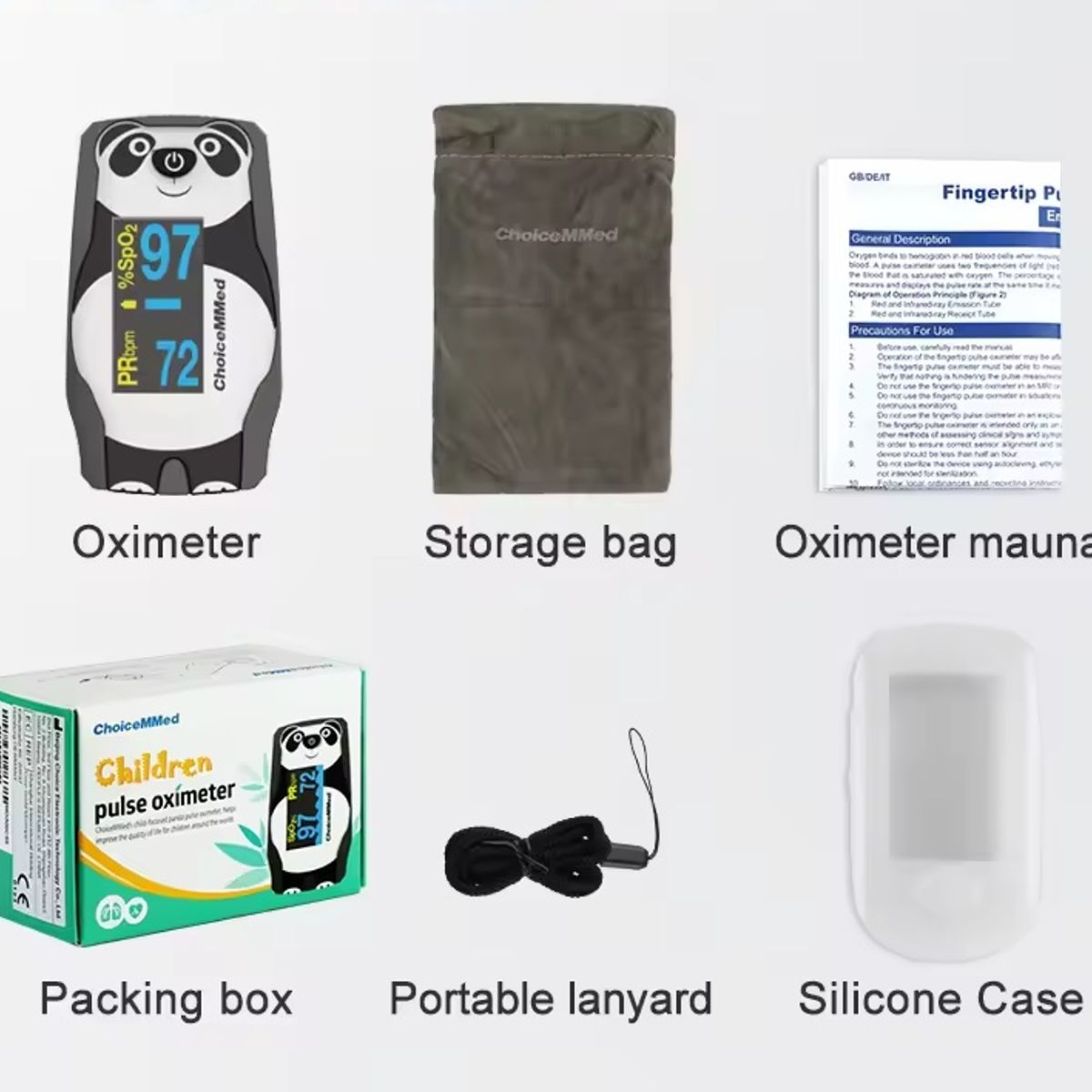 CHOICEMMED - PULSO OXIMETRO PEDIATRICO CHOICEMMED PANDITA VERSION  DELUXE