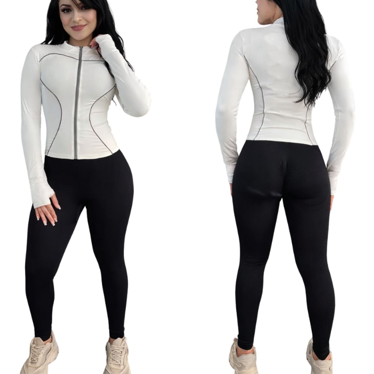 GENERICO - Casacas Deportivos con Reflector - Fit Jacket Corte Princesa