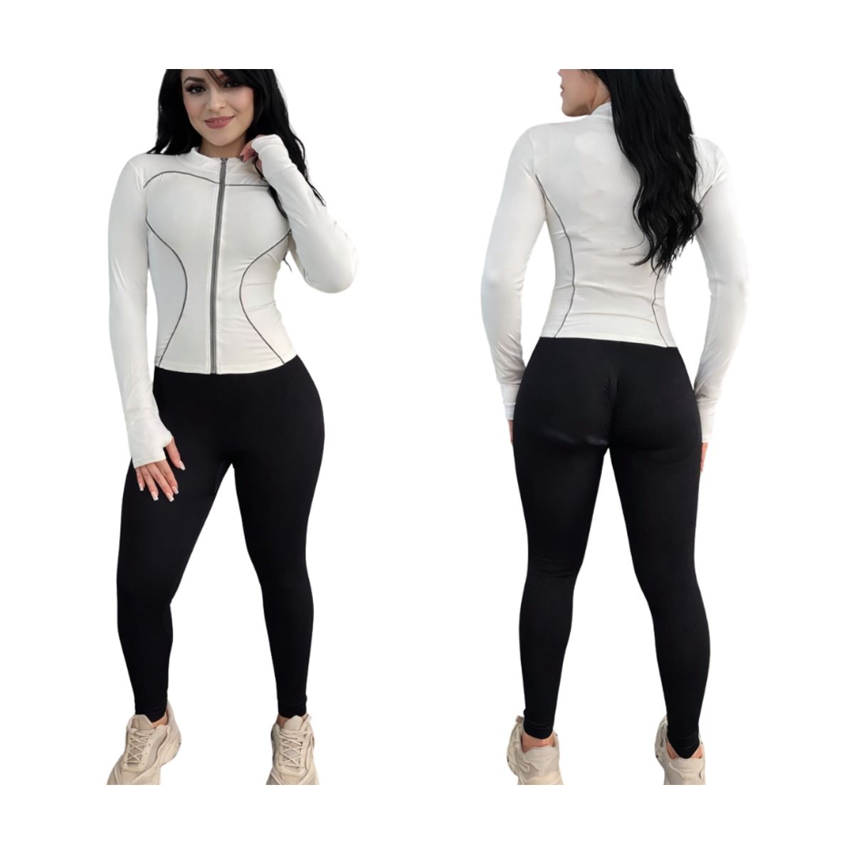 GENERICO - Casacas Deportivos con Reflector - Fit Jacket Corte Princesa
