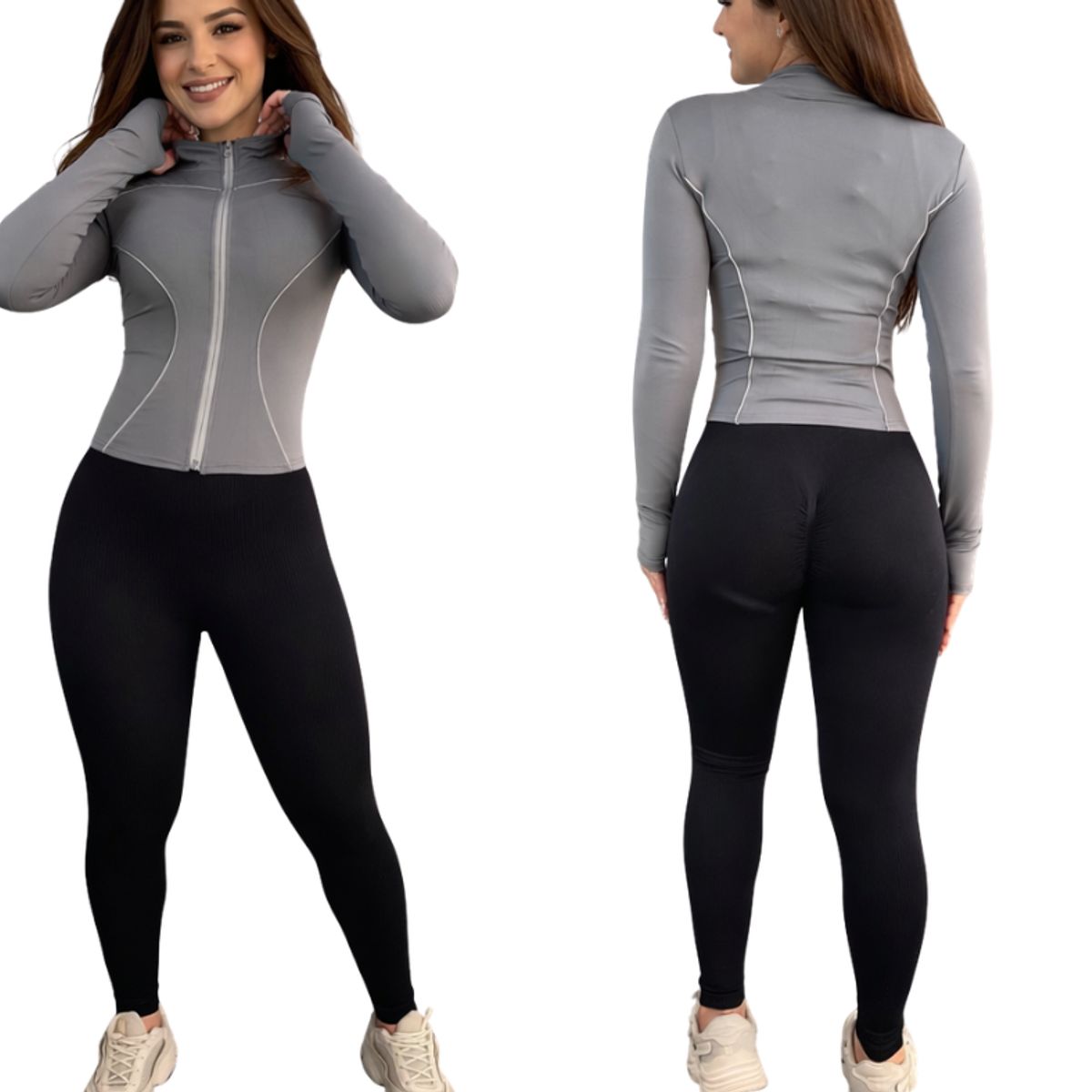 GENERICO - Casacas Deportivos con Reflector - Fit Jacket Corte Princesa