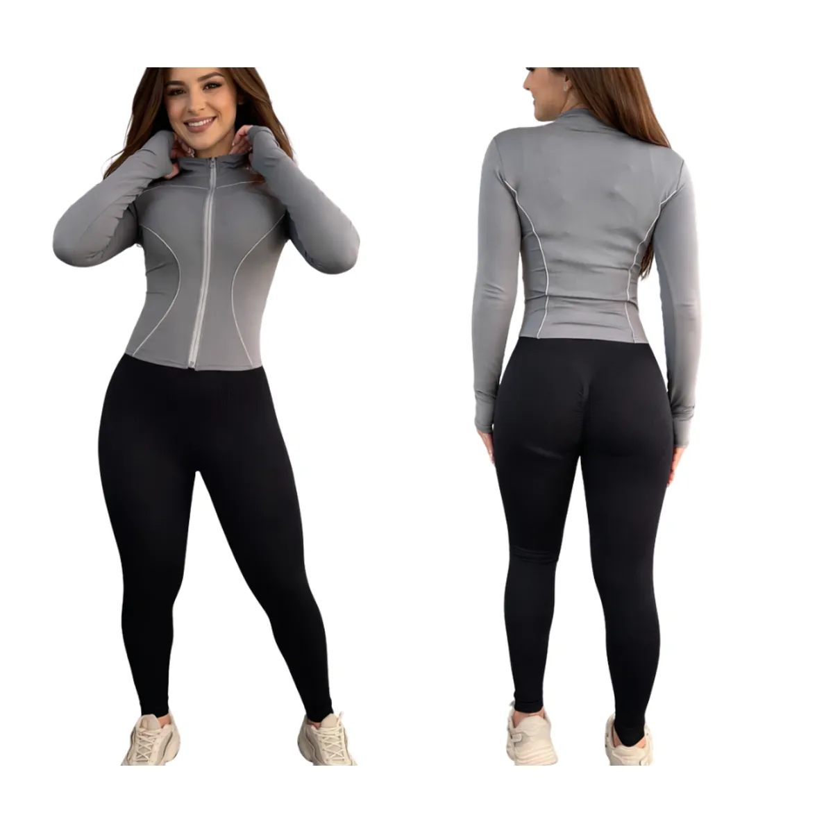 GENERICO - Casacas Deportivos con Reflector - Fit Jacket Corte Princesa