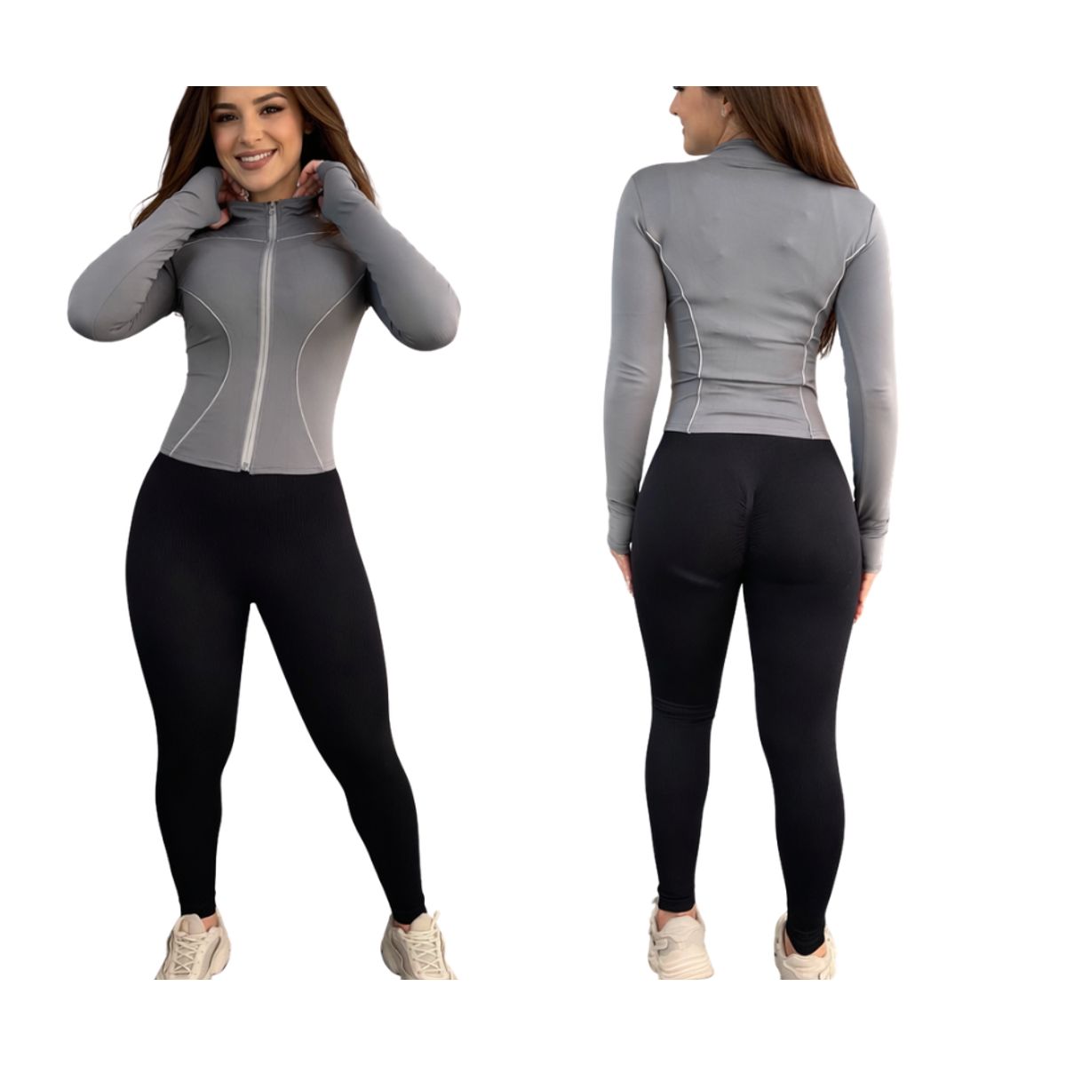 GENERICO - Casacas Deportivos con Reflector - Fit Jacket Corte Princesa