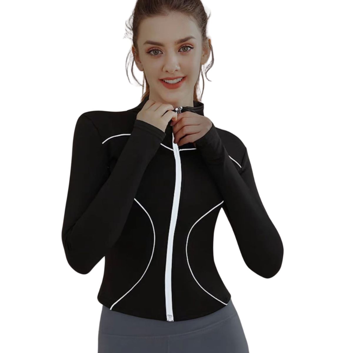 GENERICO - Casacas Deportivos con Reflector - Fit Jacket Corte Princesa