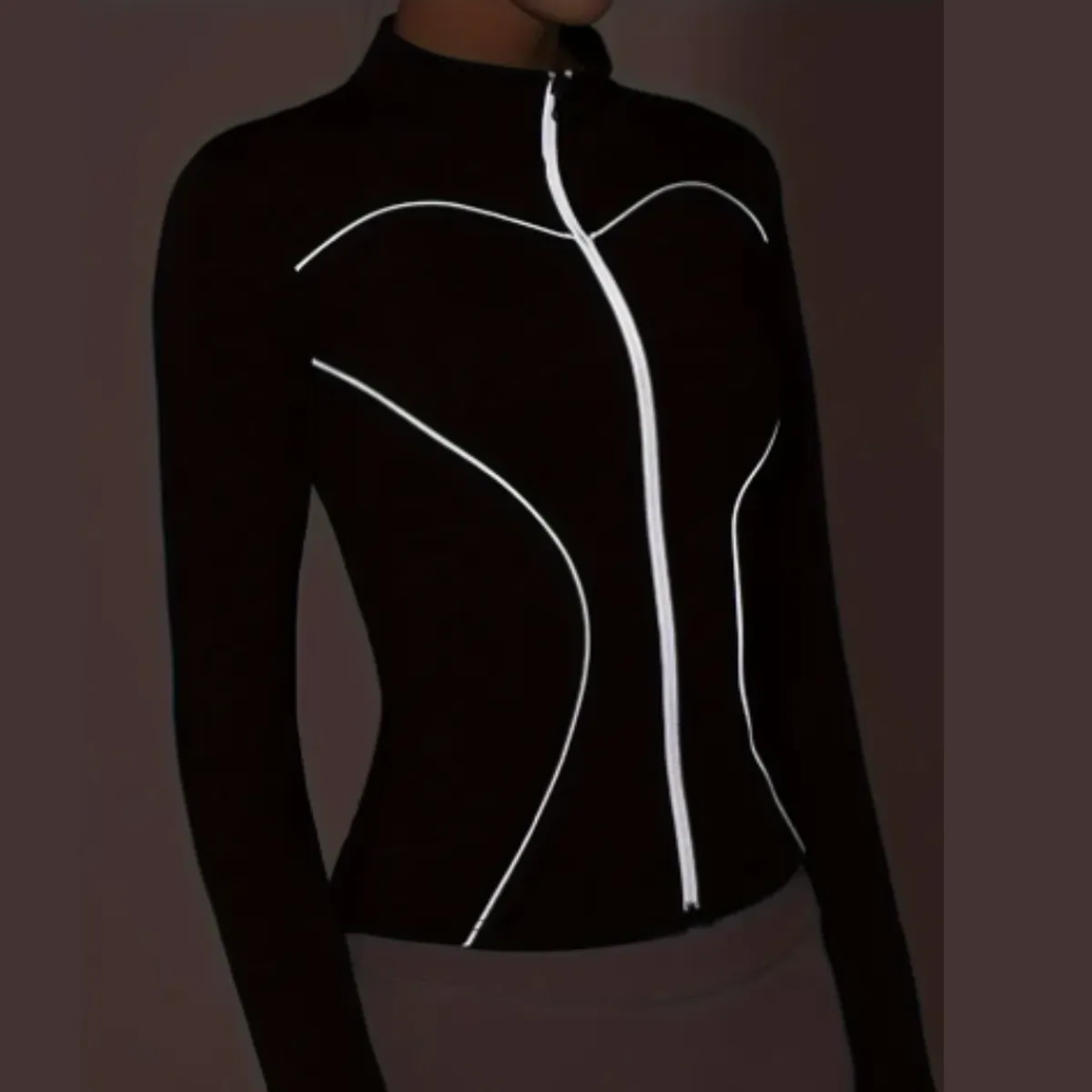 GENERICO - Casacas Deportivos con Reflector - Fit Jacket Corte Princesa