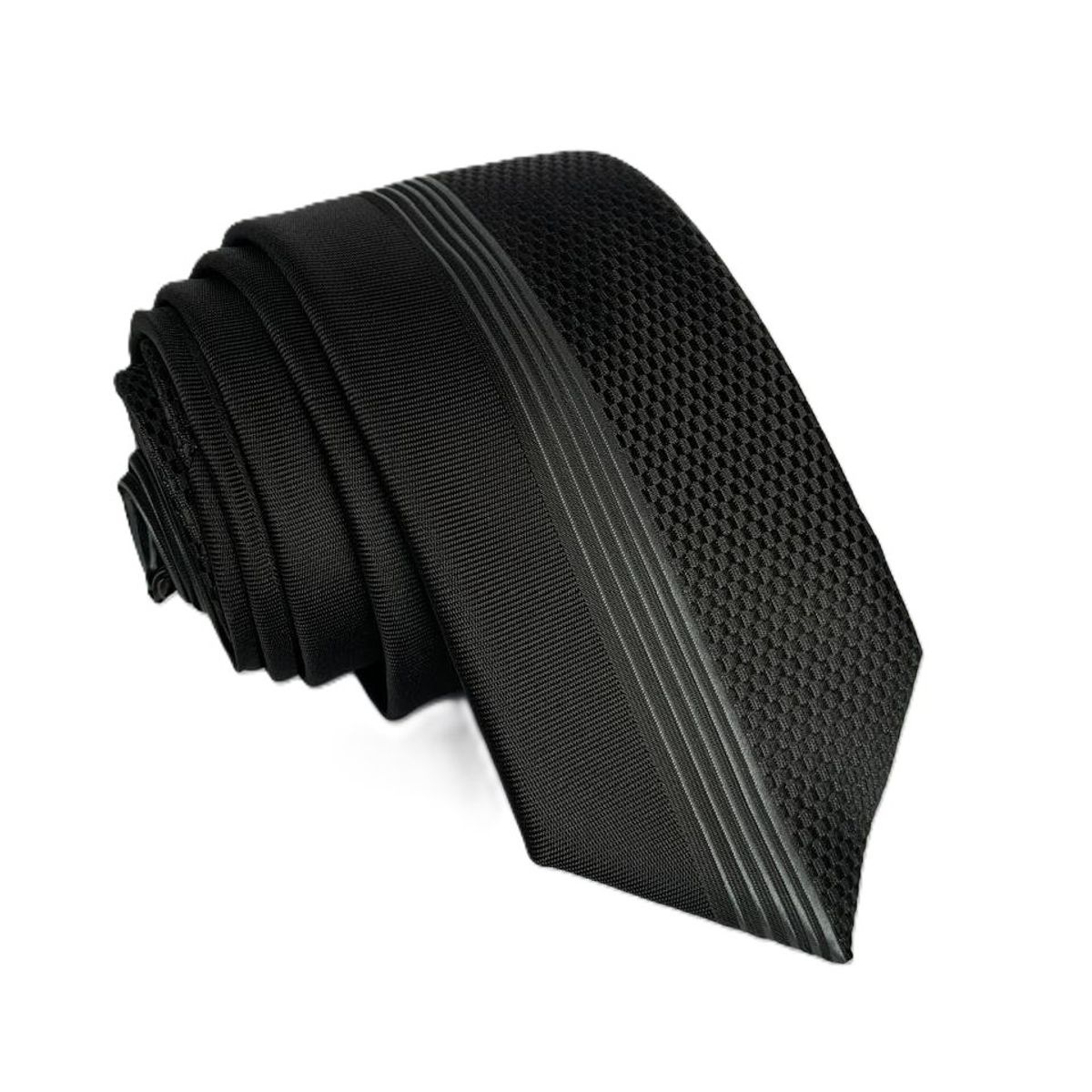 CHRISTIAN ARMAND - Corbata Slim Fit Christian Armand Black Tri-Texture