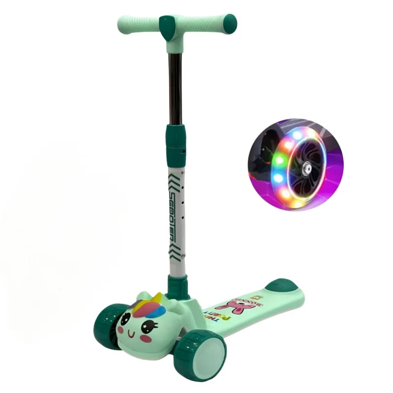 GENERICO - Scooter para niño musical y llantas luces led unicornio