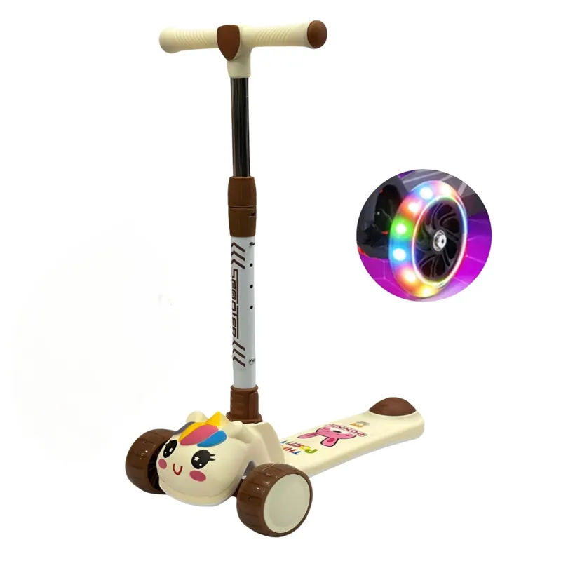 GENERICO - Scooter para niño musical y llantas luces led unicornio