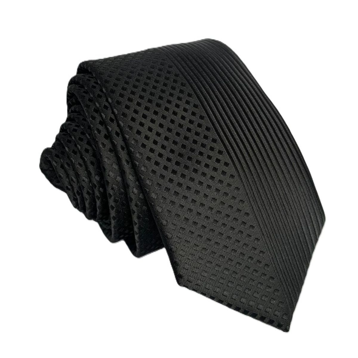 CHRISTIAN ARMAND - Corbata Slim Fit Christian Armand Black On Black Stripes