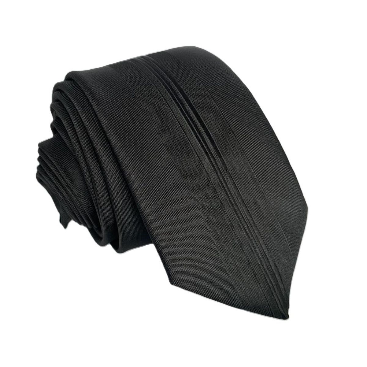 CHRISTIAN ARMAND - Corbata Slim Fit Christian Armand Black On Black Stripes