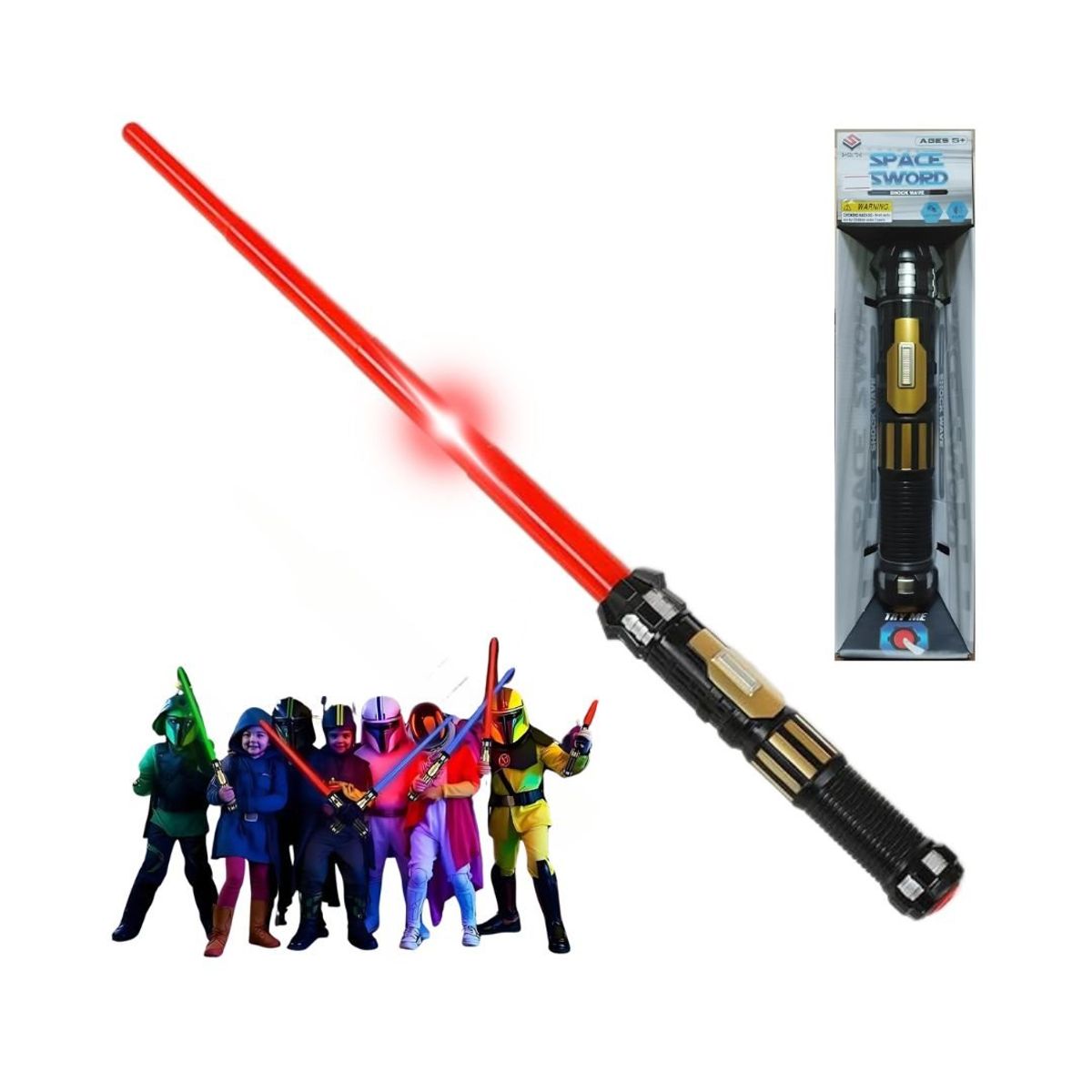 GENERICO - Juguete Espada Sable Retractil De Luz LED