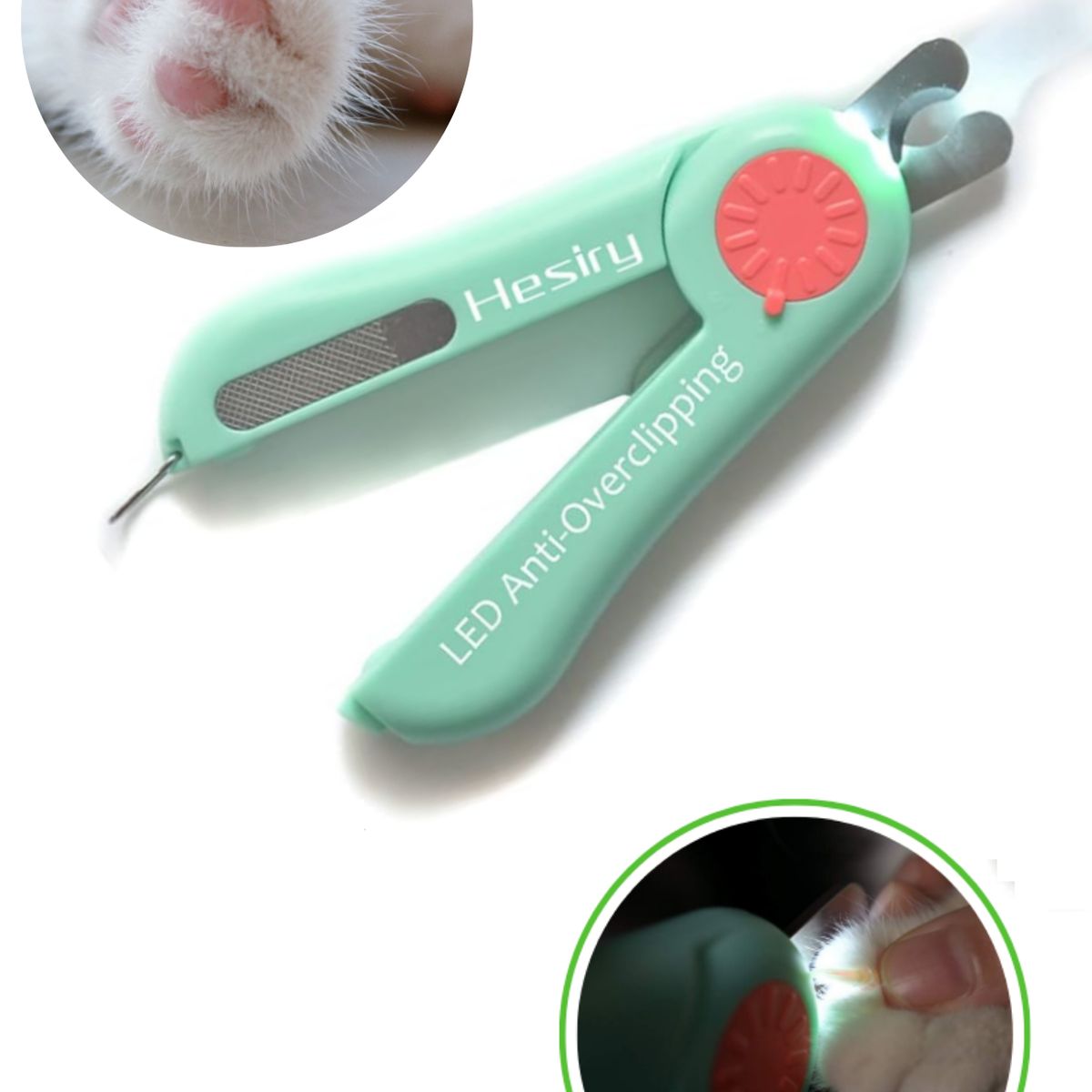 GENERICO - CORTAUÑAS CON LINTERNA - COLECTOR Y LIMA