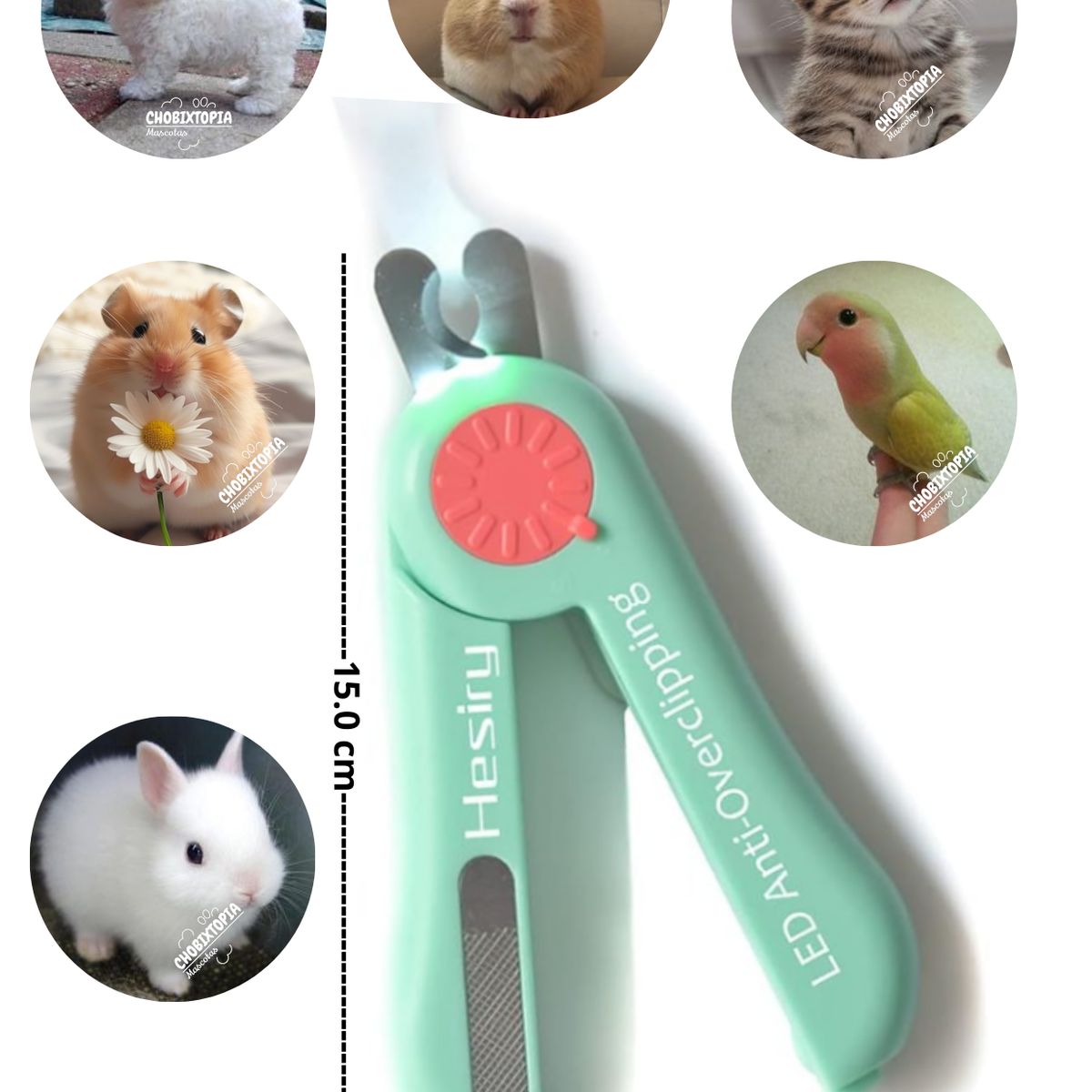 GENERICO - CORTAUÑAS CON LINTERNA - COLECTOR Y LIMA