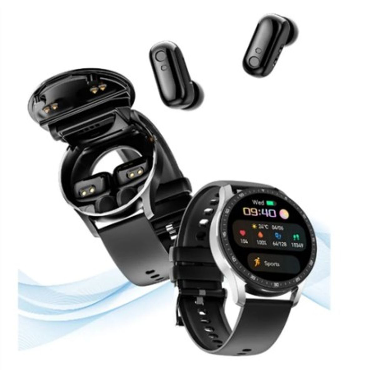 GENERICO - SMARTWATCH DEPORTIVO CON AURICULARES INTEGRADOS