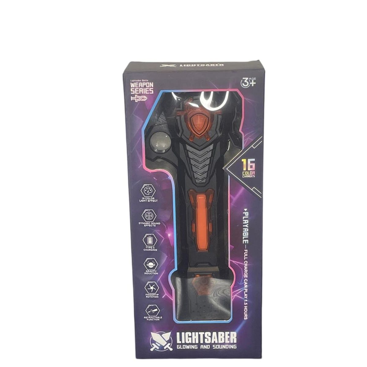 GENERICO - SABLE DE LUZ INTERESTELAR RECARGABLE NEGRO