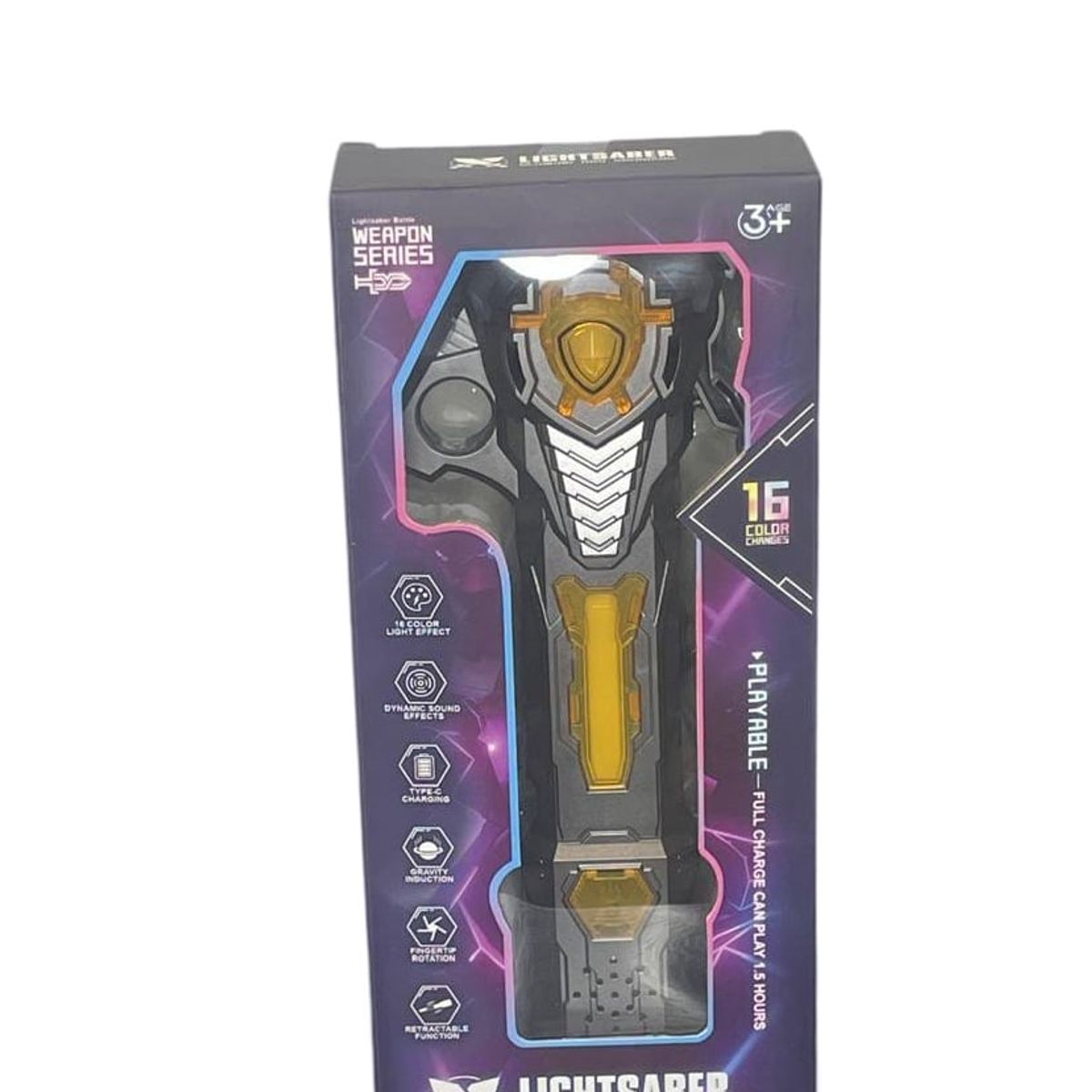 GENERICO - SABLE DE LUZ INTERESTELAR RECARGABLE PLATEADO