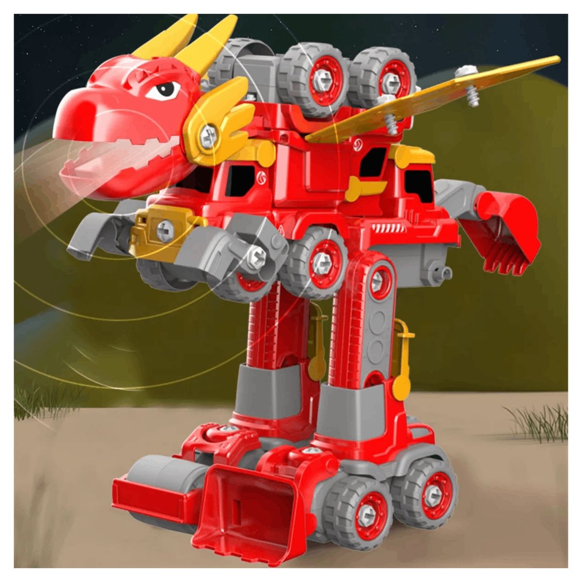 GENERICO - Robot 5 en 1 Pterodáctilo de Construcción e Ingeniería STEM