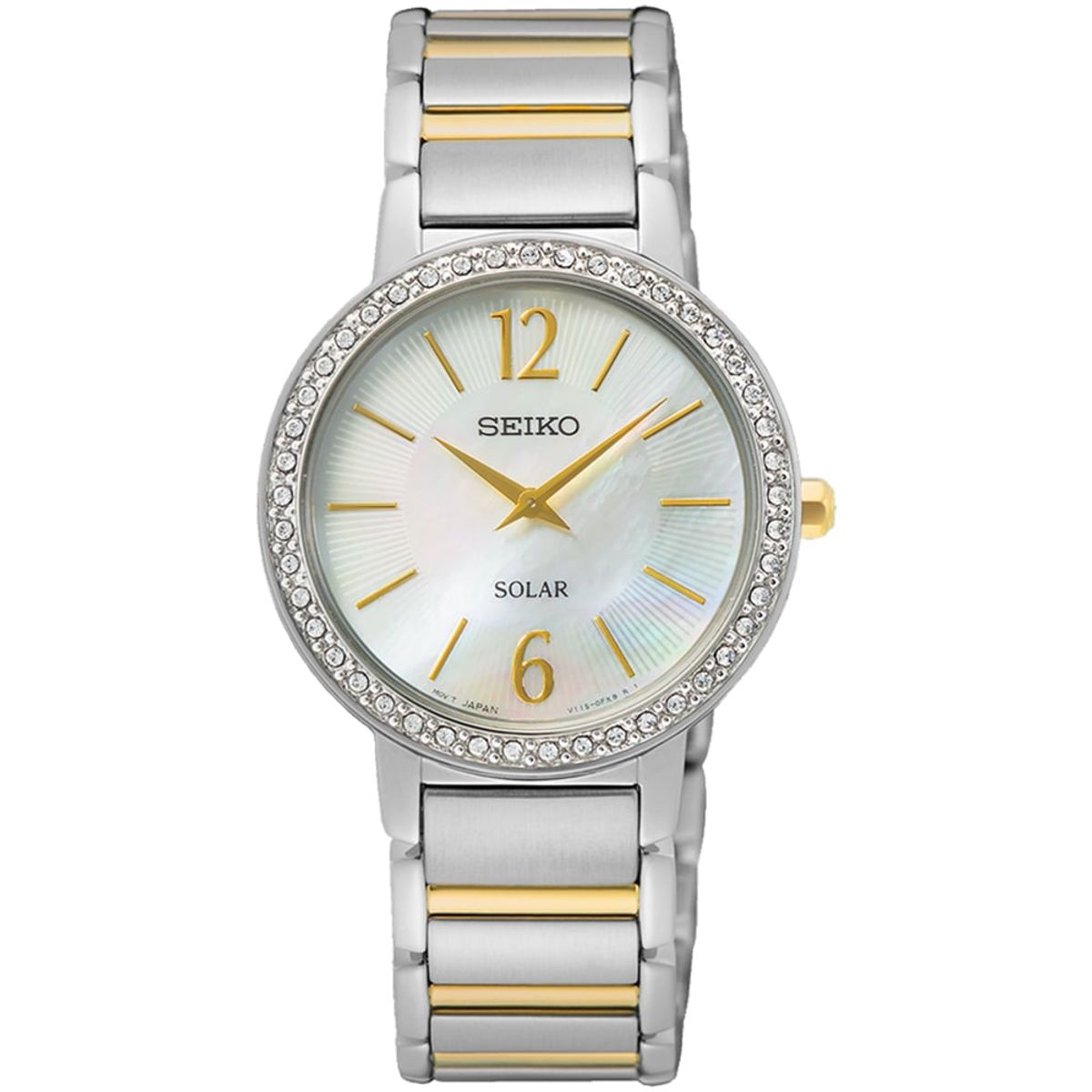 SEIKO - SEIKO Solar Reloj Mujer Coleccion Crystal Acero inox Japones SUP469