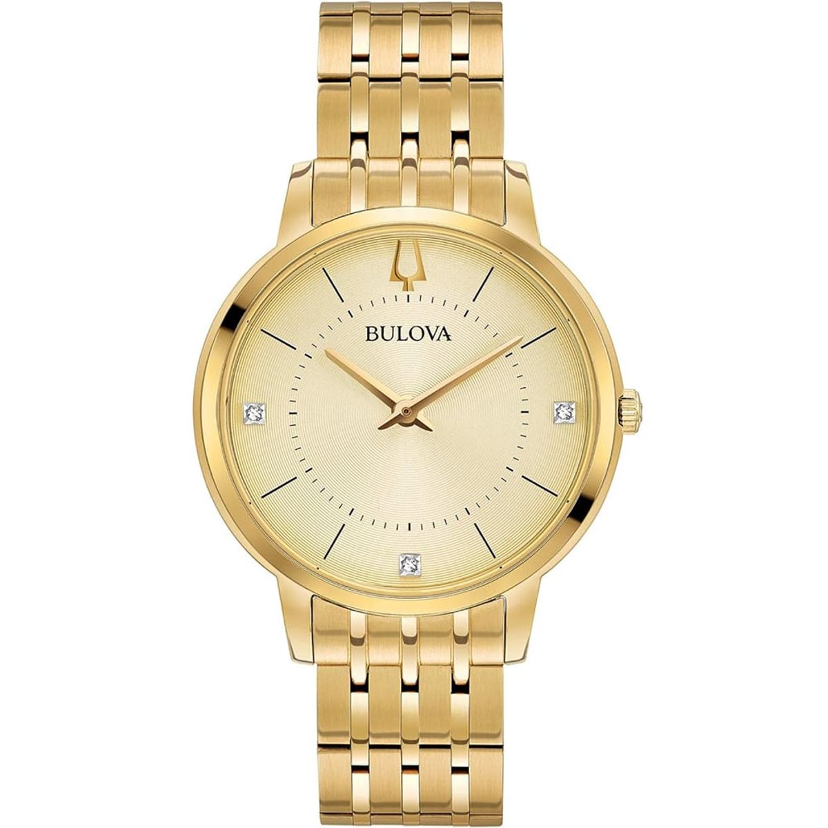 BULOVA - Bulova Reloj Diamond Unisex ultrafino acero inox Clasico 97P123