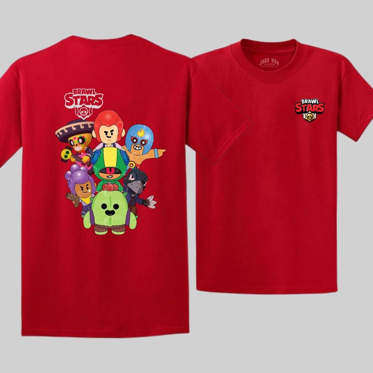 GENERICO - Polos Brawl Stars Algodon Rojo Peluche Spike - Talla 4 hasta XL