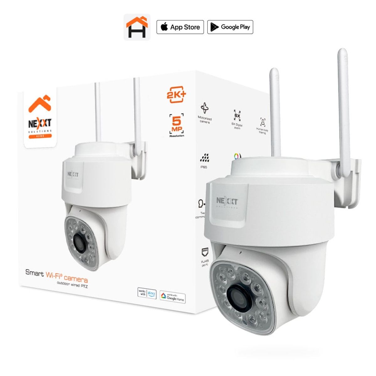 NEXXT SOLUTIONS - CÁMARA INTELIGENTE MOVIL WI-FI PARA EXTERIORES 2K+ NEXXT NHC-OP10