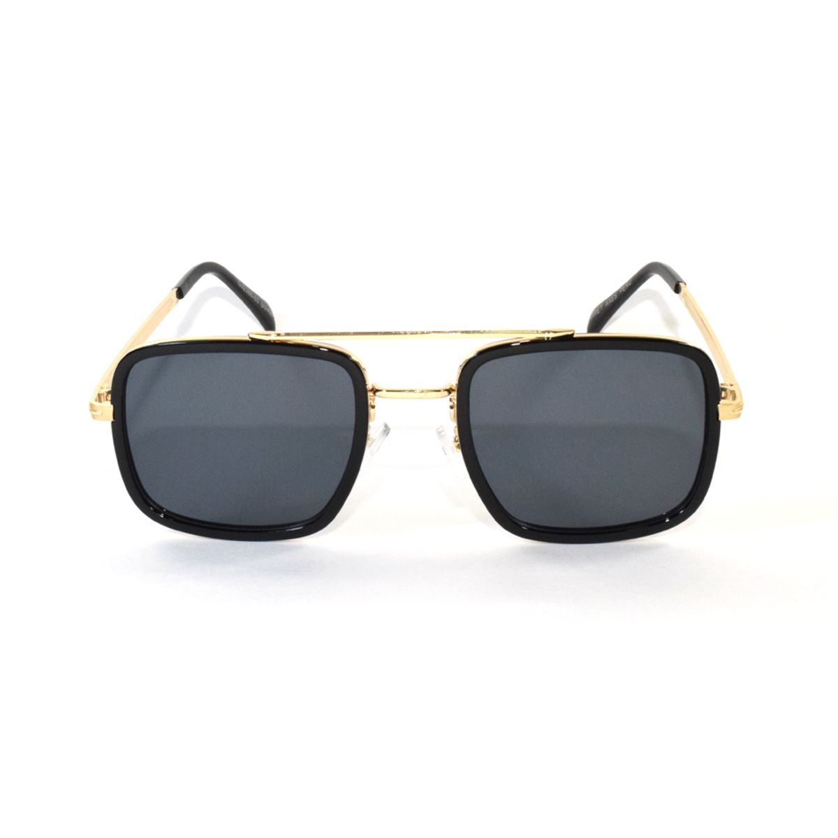 GENERICO - Lentes de sol para hombre estilo retro uv400 - negro dorad