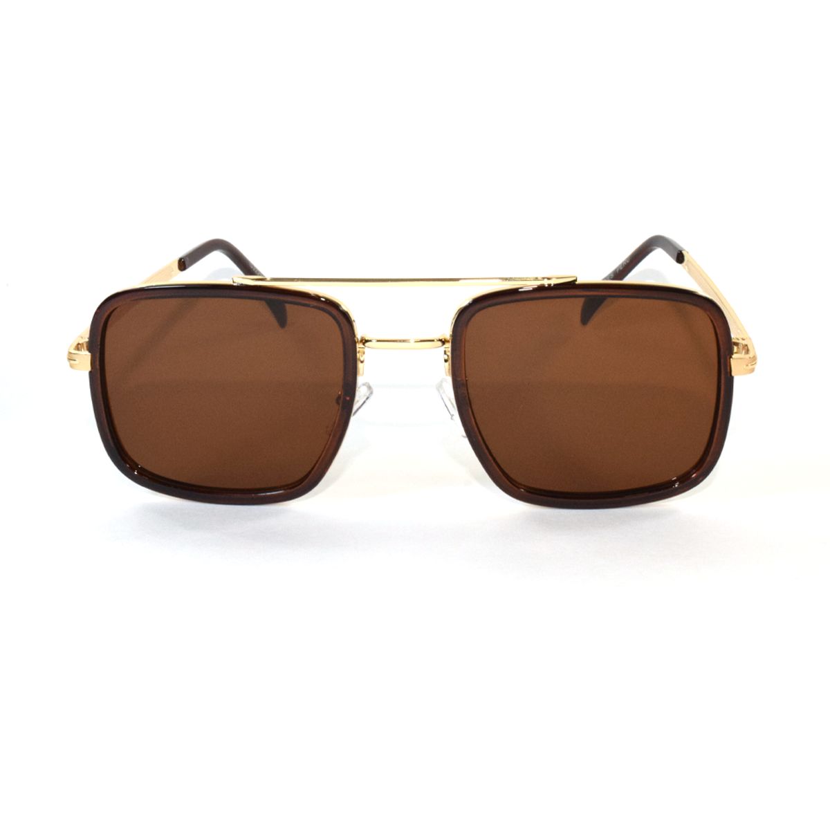 GENERICO - Lentes de sol para hombre estilo retro uv400 - dorado marron