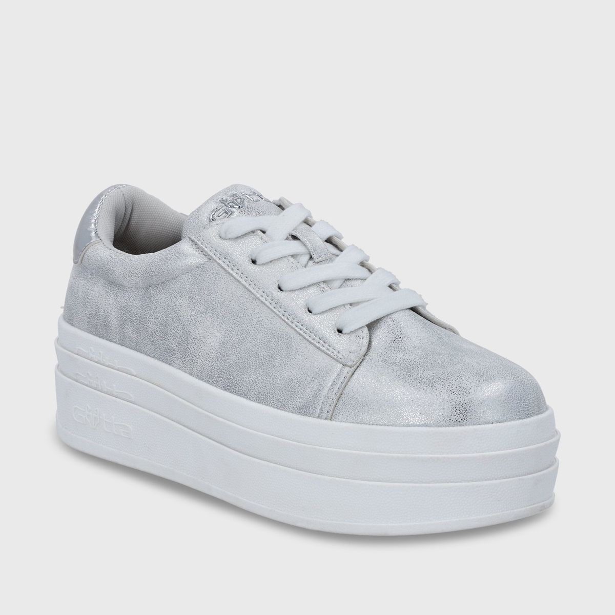 GOTTA - Zapatilla Plataforma Plateada Mujer 53751 Gotta