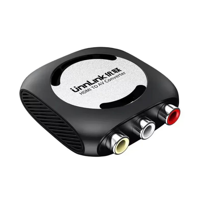 GENERICO - Adaptador Video Hdmi Av Audio Video Convertidor + Cables Tv