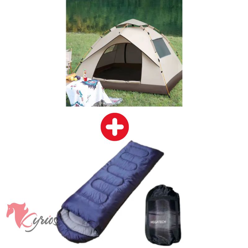 NO LOGO - Carpa Modelo Casa + Bolsa De Dormir 400 MG