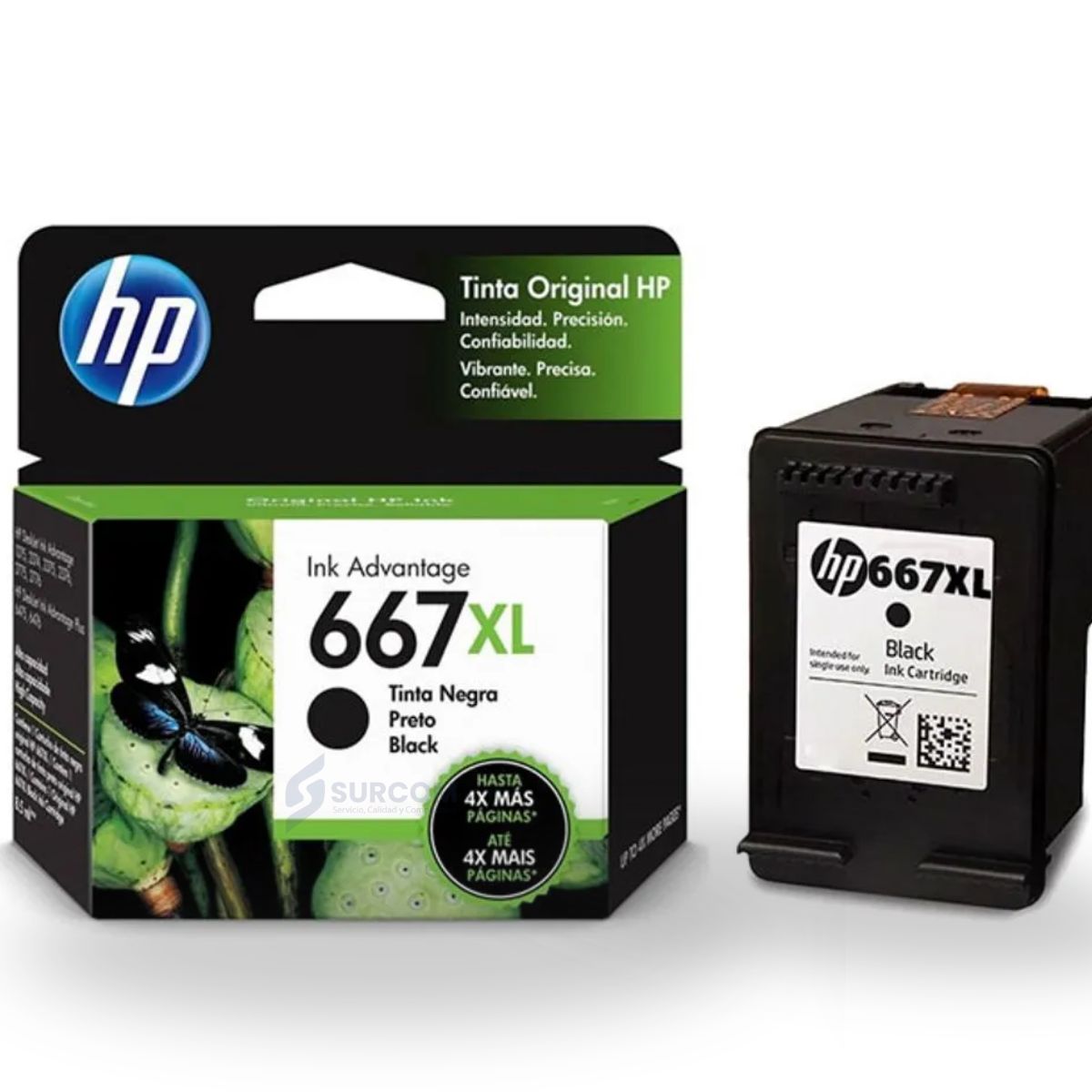 HP - TINTA HP 3YM81AL 667XL NEGRO ORIGINAL