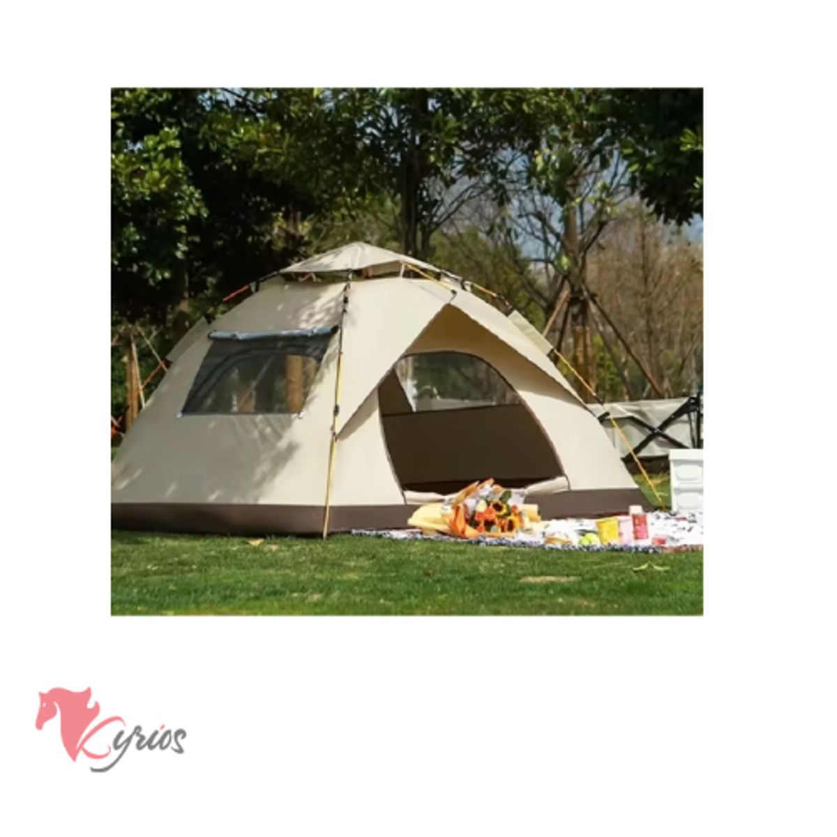 NO LOGO - Carpa Modelo Casa + Colchón Inflable 1 Plaza