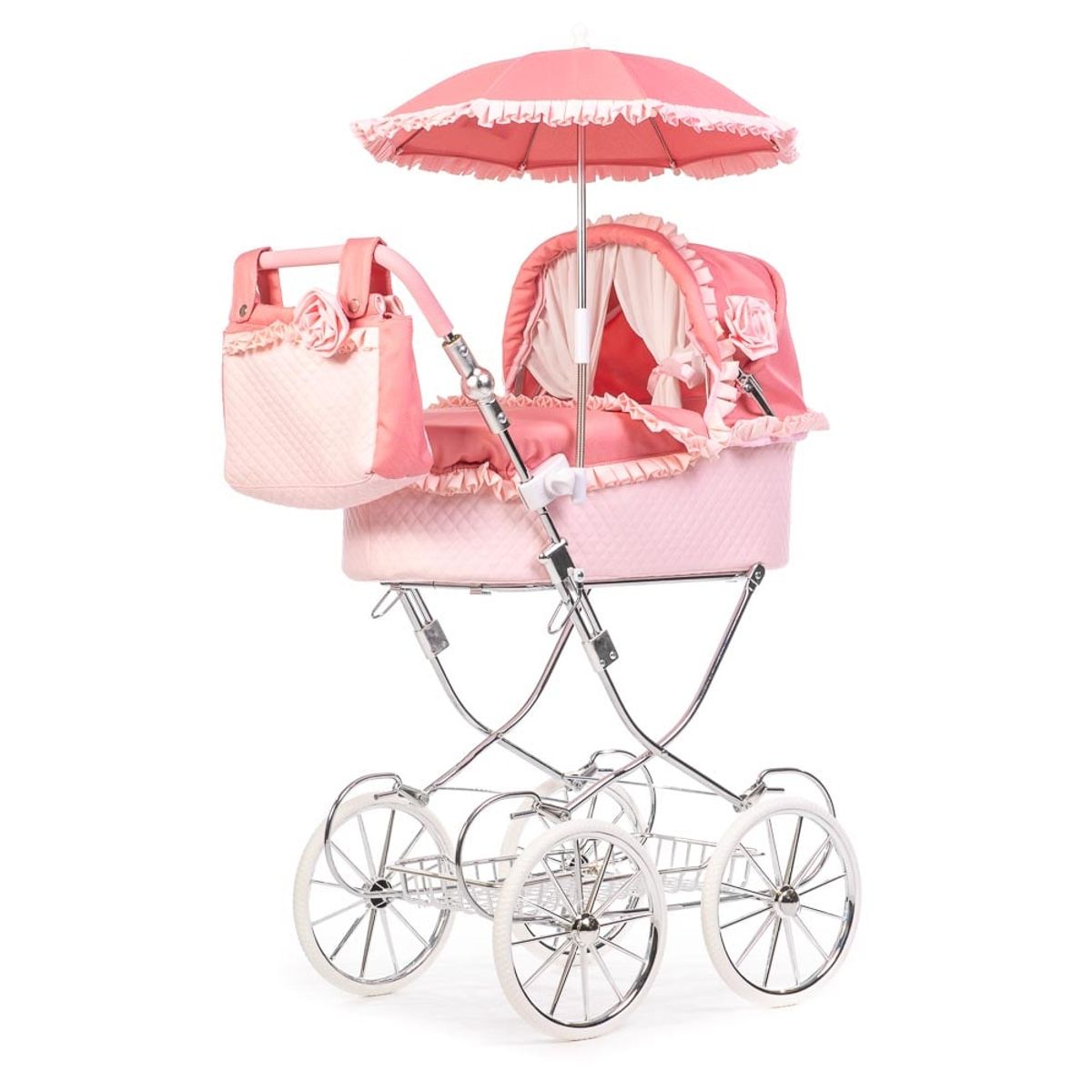 ROMA PRAMS - Coche para Muñecas Reborn Roma Prams Annie con Parasol