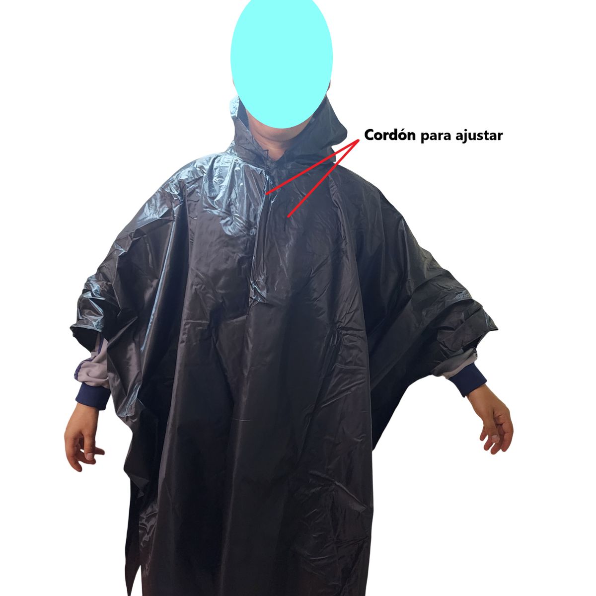 GENERICO - Poncho grueso pesado de alta calidad Impermeable - Negro