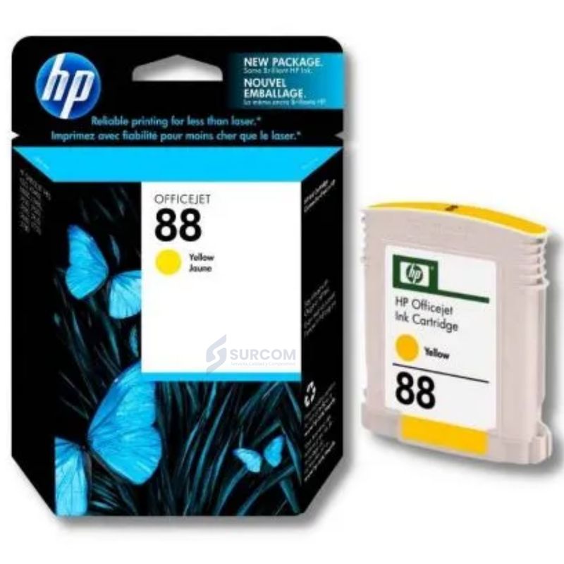 HP - Cartucho de Tinta HP 88 AMARILLO Original