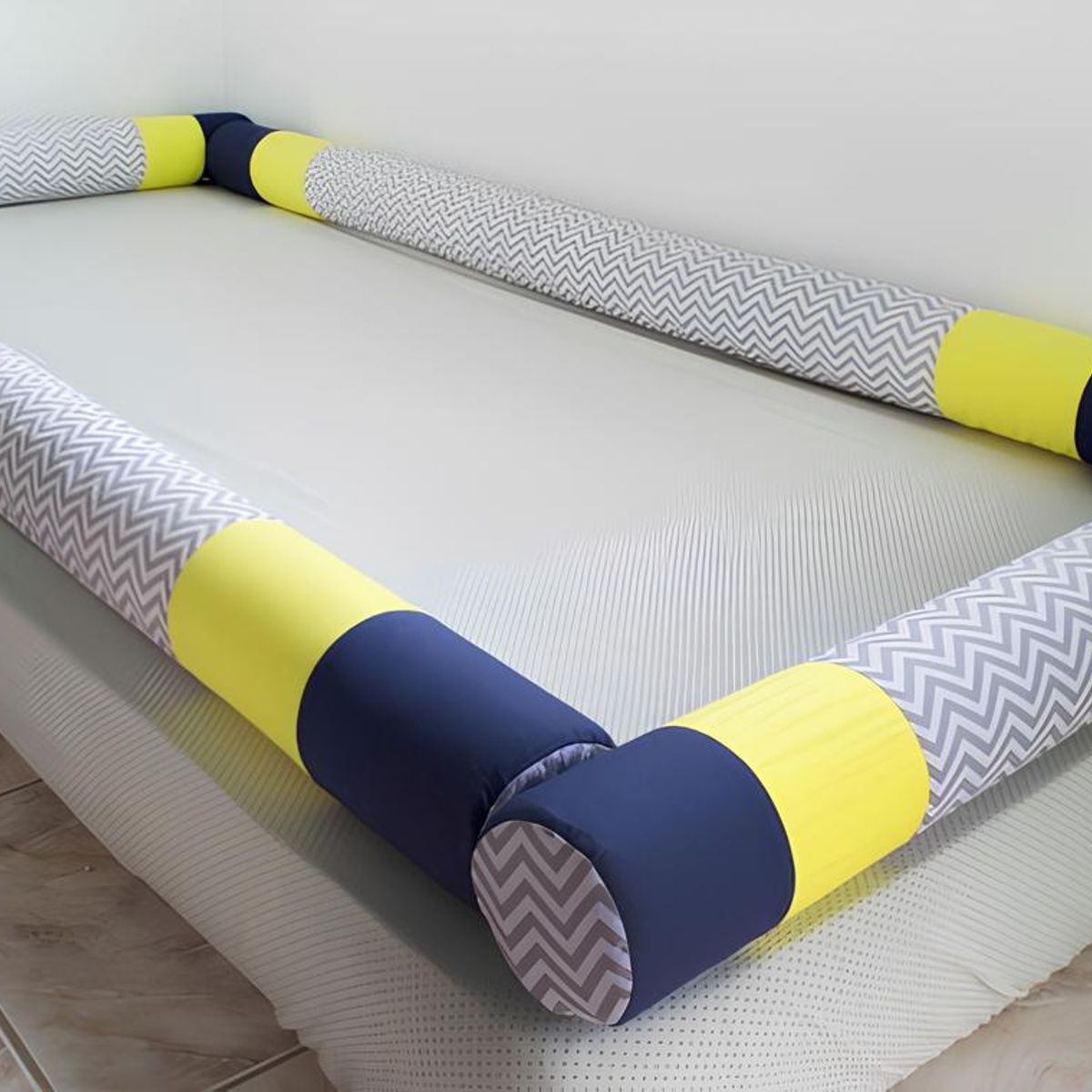 GENERICO - Bumpers Tubulares para cama cuna Montessori 1.5 plazas