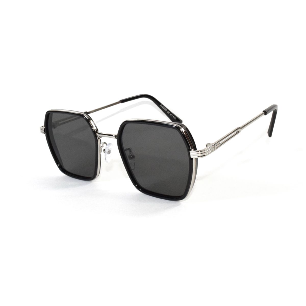 GENERICO - Lentes de sol estilo unisex retro uv400 - negro platead