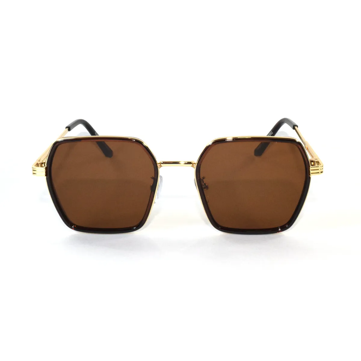 GENERICO - Lentes de sol estilo unisex retro uv400 - marron dorad