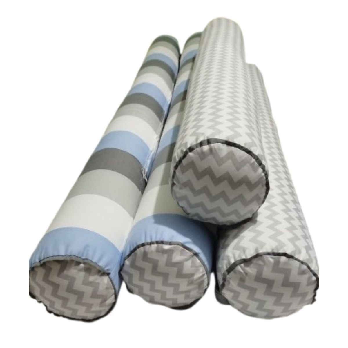 GENERICO - Bumpers Tubulares de cama cuna Montessori 1.5 plazas-celeste