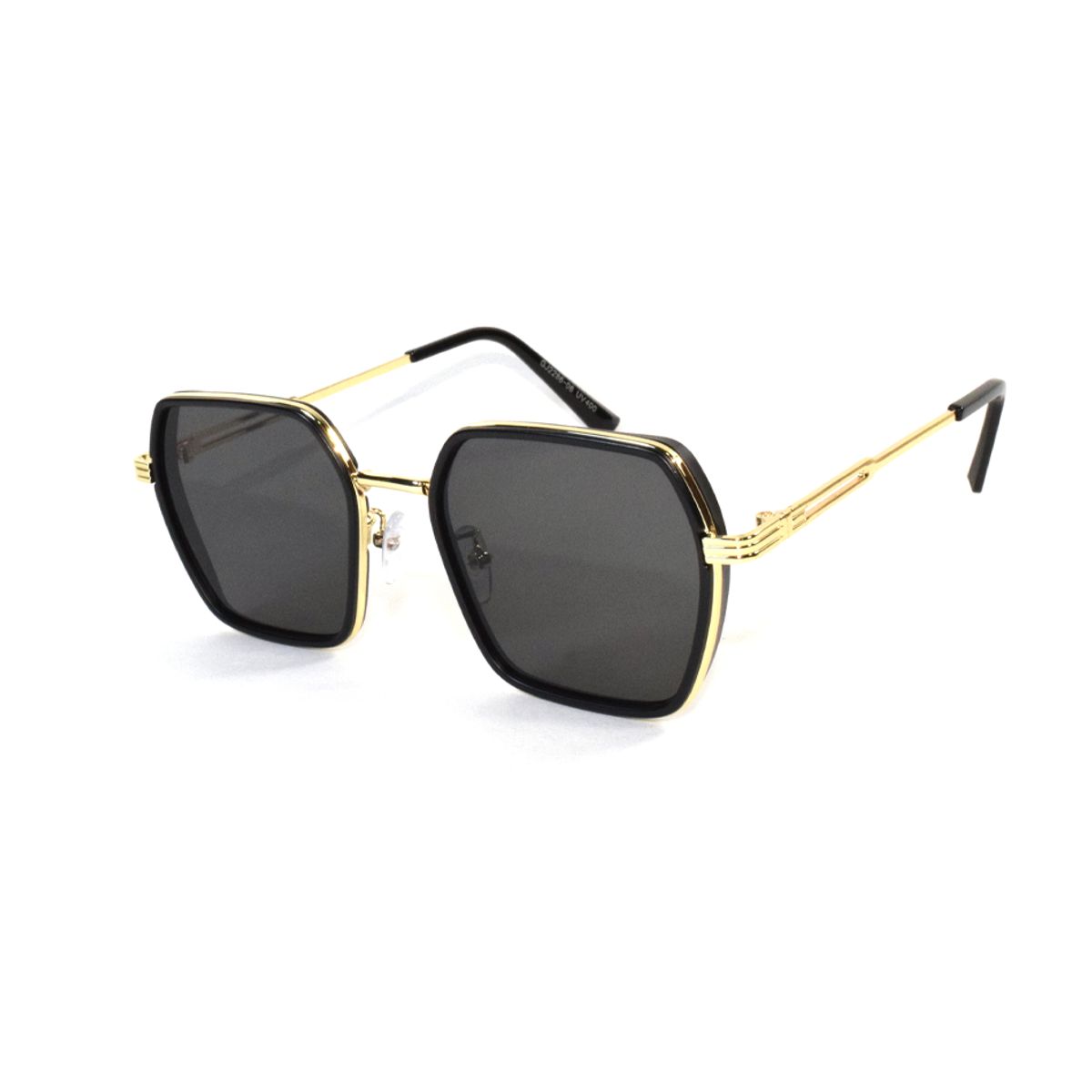 GENERICO - Lentes de sol estilo retro unisex uv400 - dorado negro