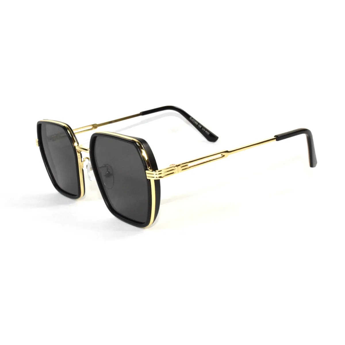 GENERICO - Lentes de sol estilo retro unisex uv400 - dorado negro