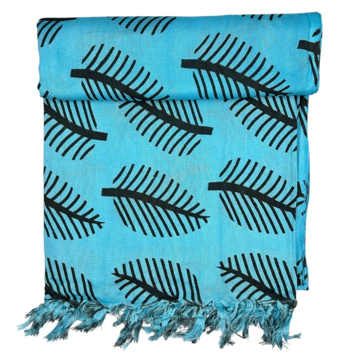 MAGE DISTRIBUTION - Pareo Pañoleta Kontiki Turquesa Con Negro