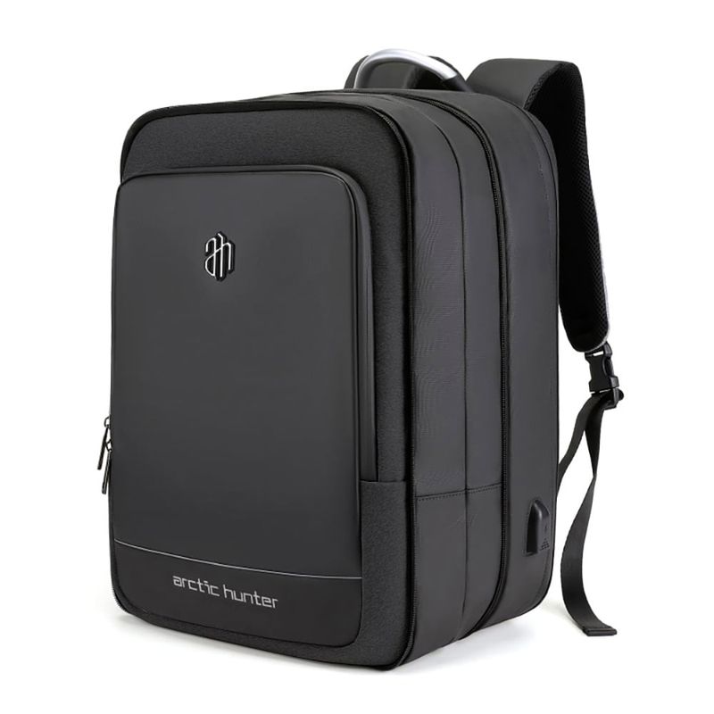 ARCTIC HUNTER - Mochila Hombre Arctic Hunter B00227 Expandible Viaje Laptop Negro