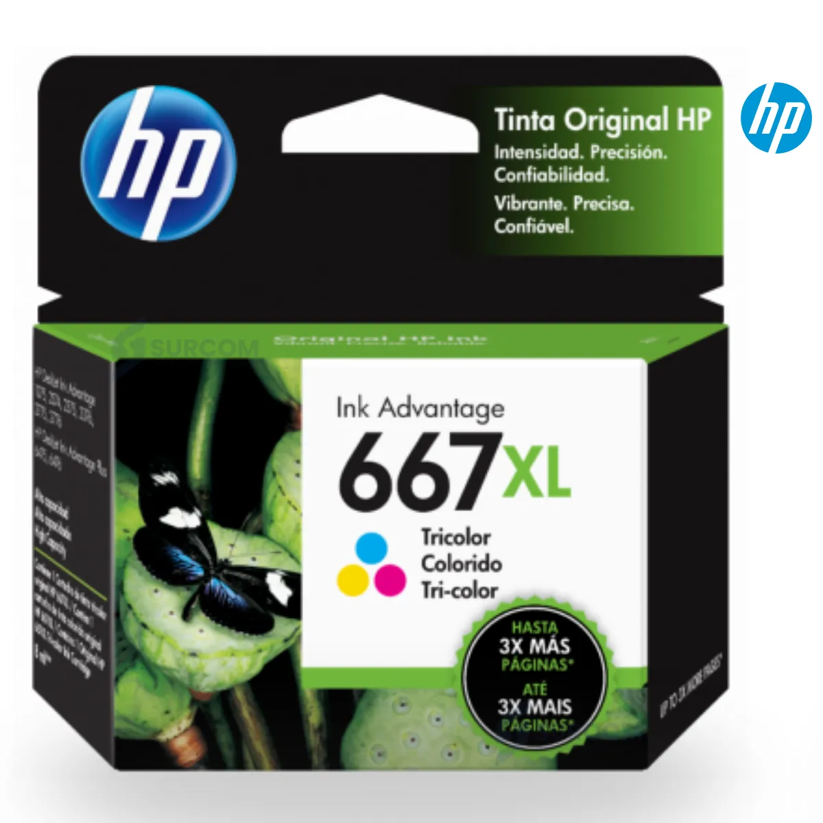 HP - Tinta HP 3YM80AL 667XL TRICOLOR Original
