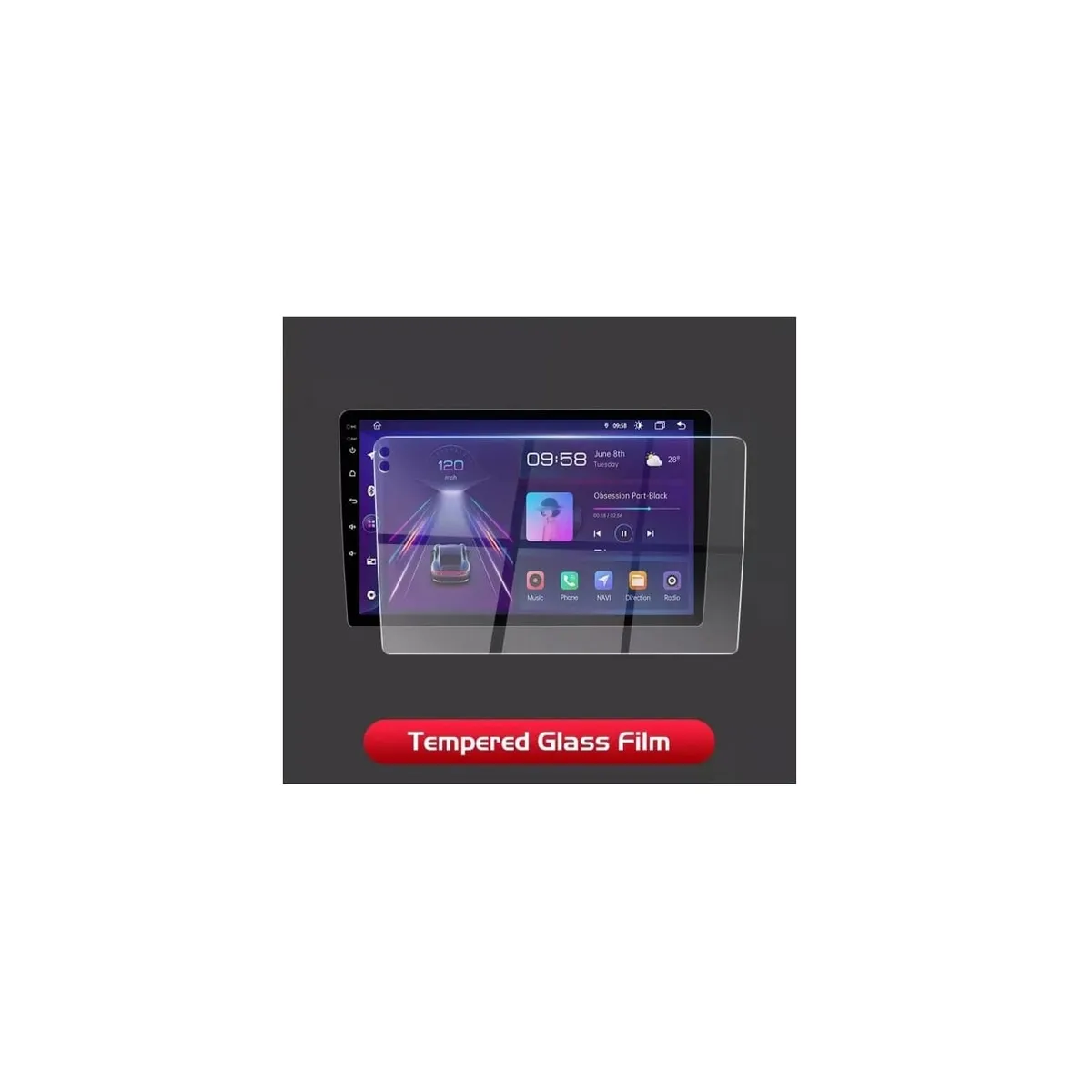 GENERICO - Mica de vidrio para pantallas android 10 pulgadas