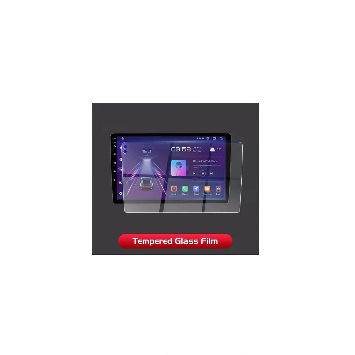 GENERICO - Mica de vidrio para pantallas android 9 pulgadas
