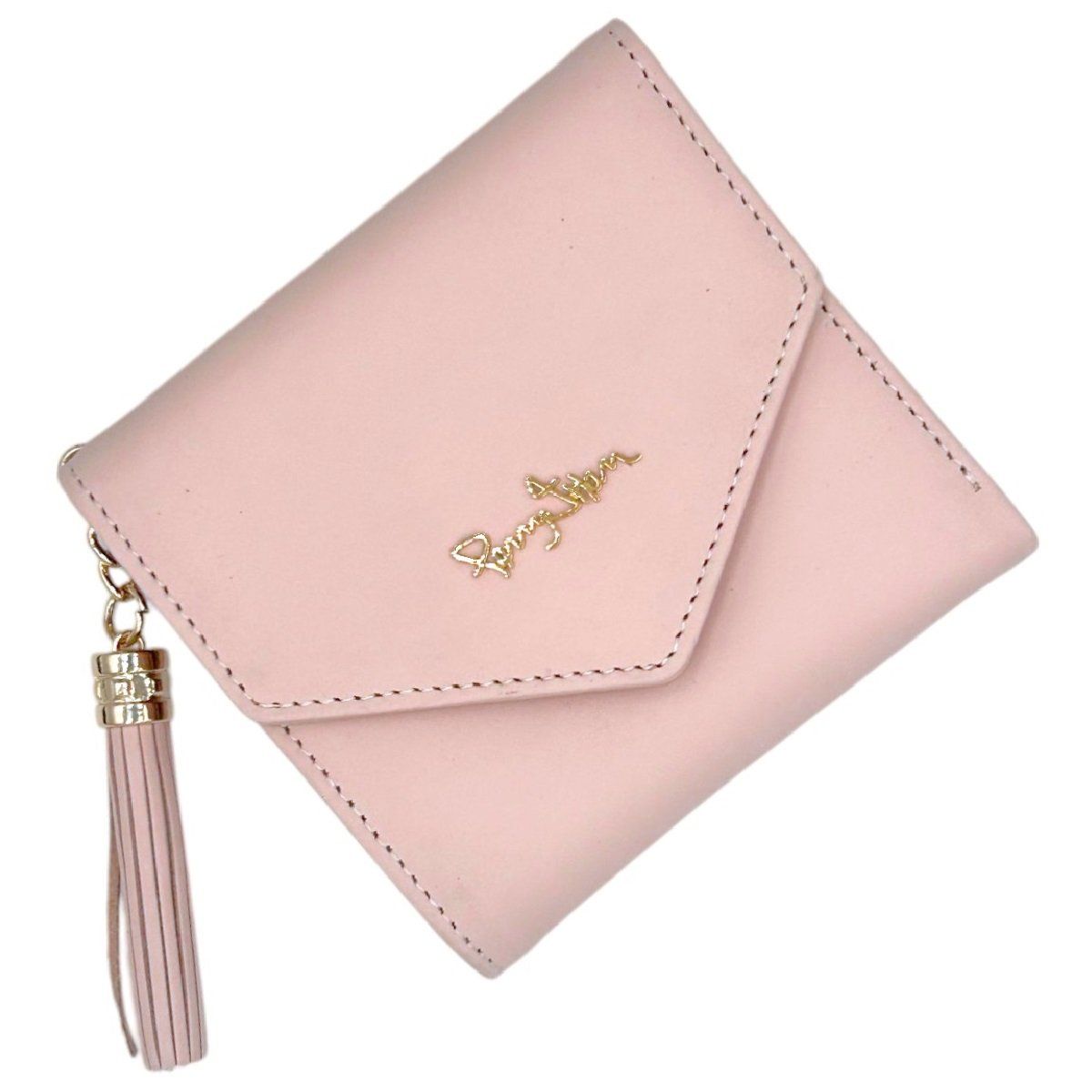 PERRY JHAN - Billetera para Mujer de Cuero 100% BD3015 Color Nude