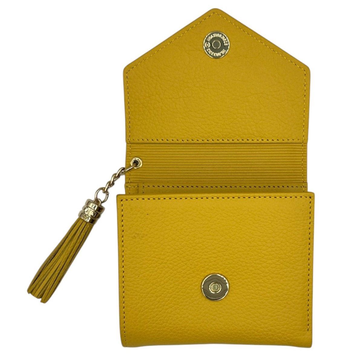 PERRY JHAN - Billetera para Mujer de Cuero 100% BD3015 Color Mostaza